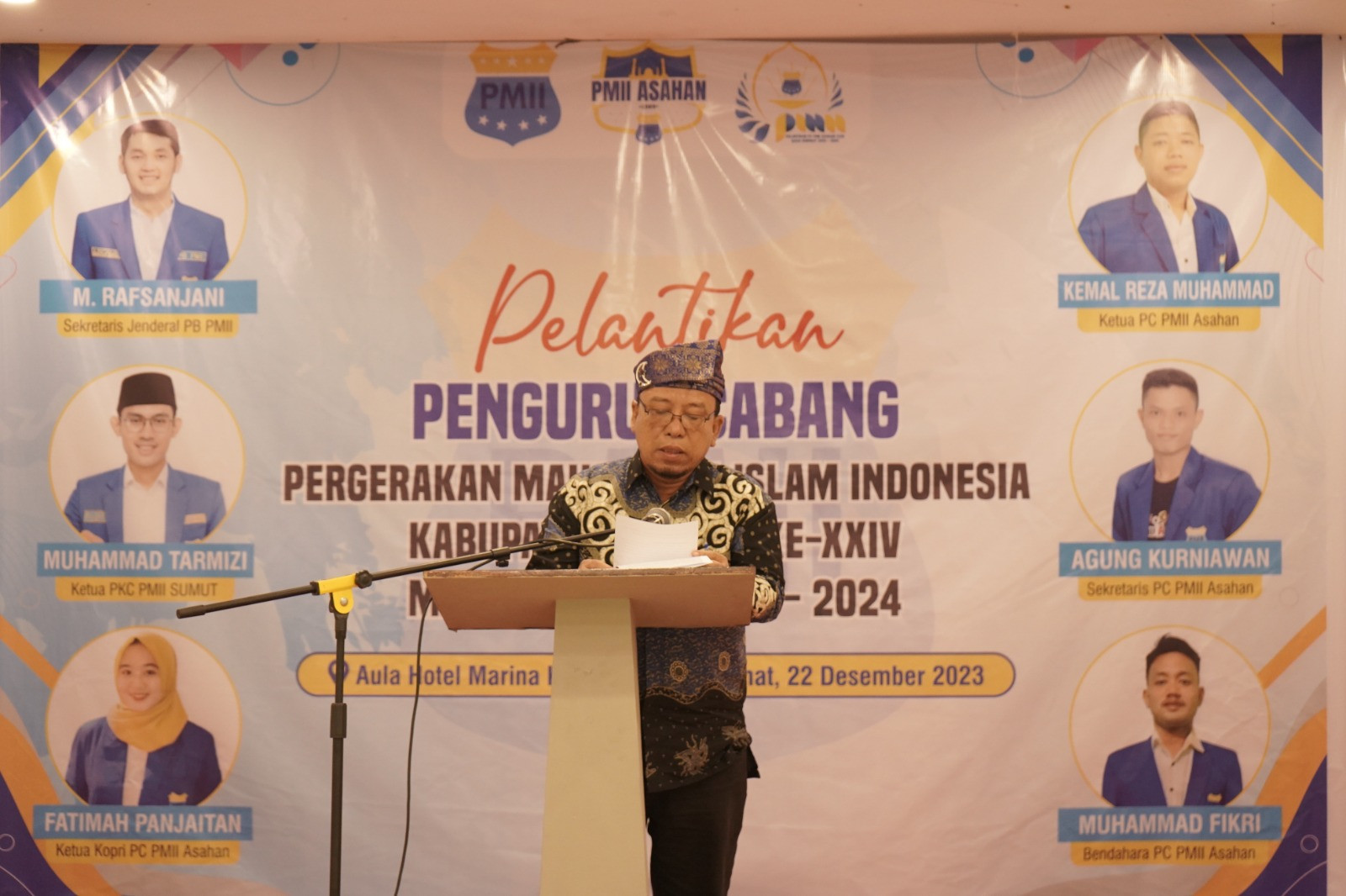 Sekretaris Daerah Kabupaten Asahan Ikuti Prosesi Pelantikan Pc Pmii