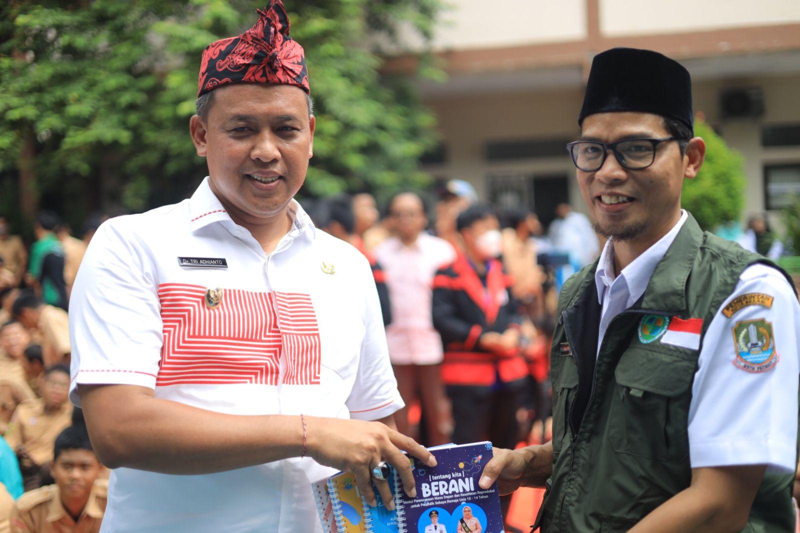 Meriahnya Penyambutan PLT Wali Kota Bekasi SIiswa Siap Terima Materi Wawasan Kebangsaan
