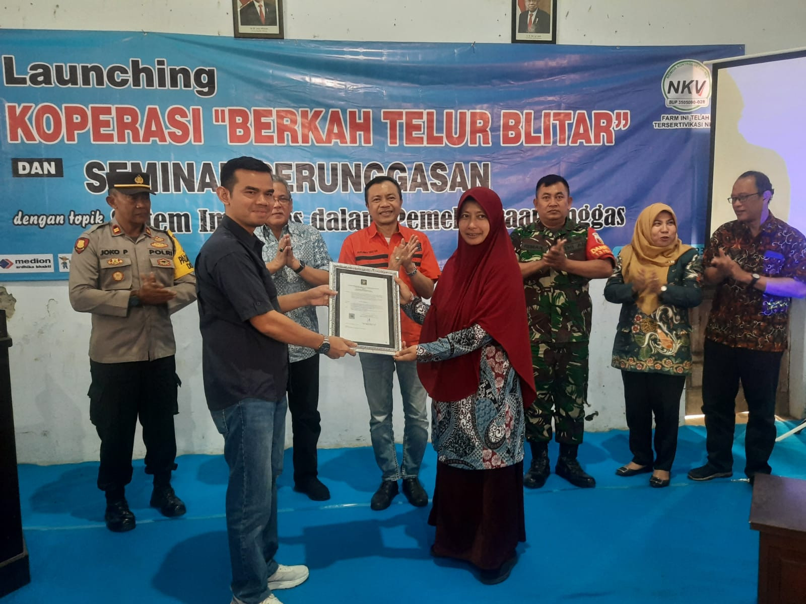 Wabup Blitar Rahmat Santoso Launching Koperasi Berkah Telur Blitar ini Harapannya