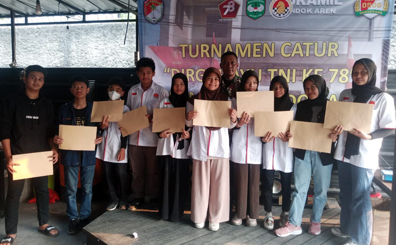 Semangat Sportivitas, Turnamen Catur Dirgahayu TNI Ke 78 Koramil 07/Pdk Aren Berjalan Sukses