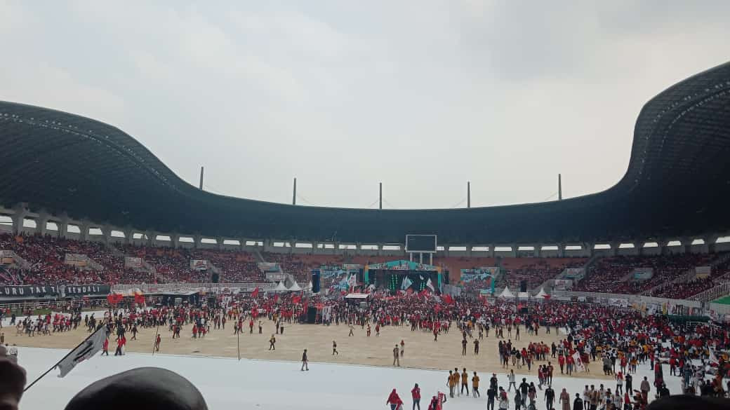 Bawa Ratusan Relawan, GP Delapan Turut Meriahkan Hajatan Rakyat di Stadion Pakansari Bogor