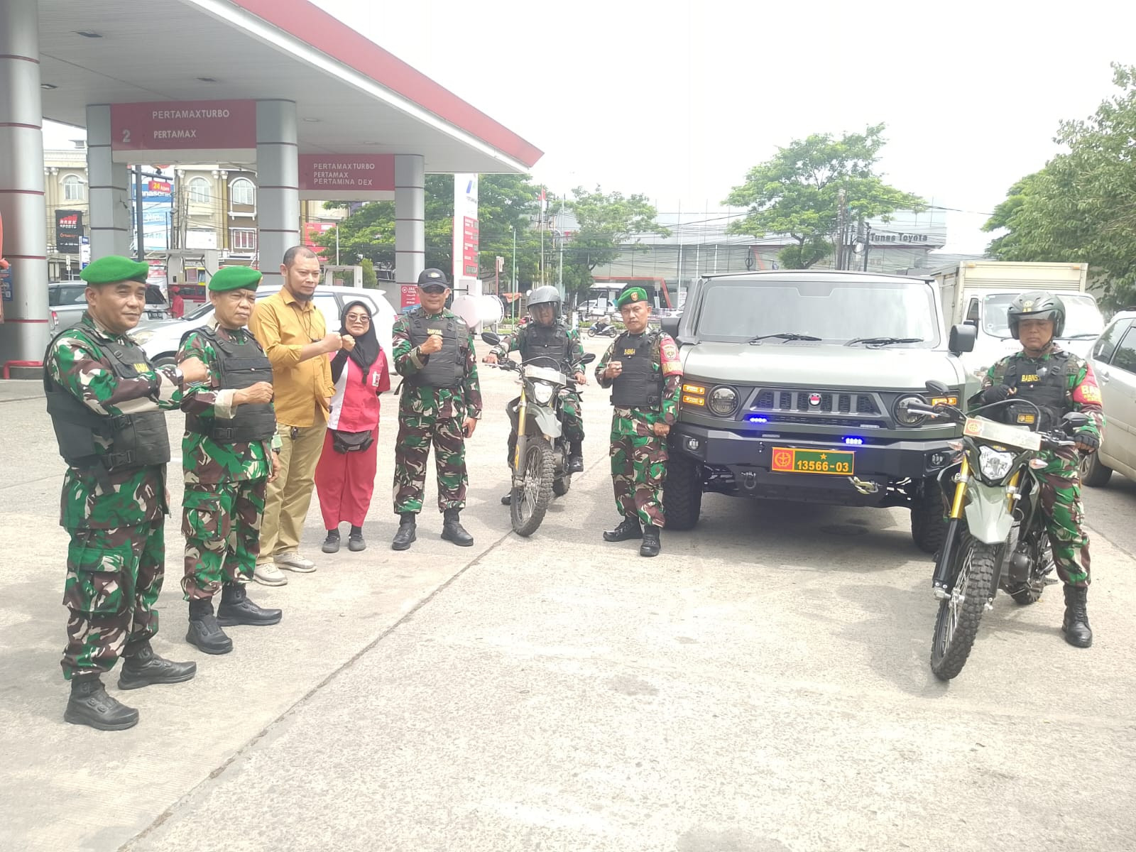 Kodim 0506/Tgr Lakukan Patroli Keamanan Gunakan Maung