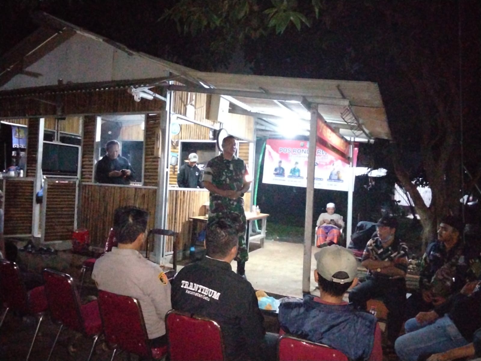 Danramil 03/Serpong Pimpin Patroli Malam bersama 3 Pilar 