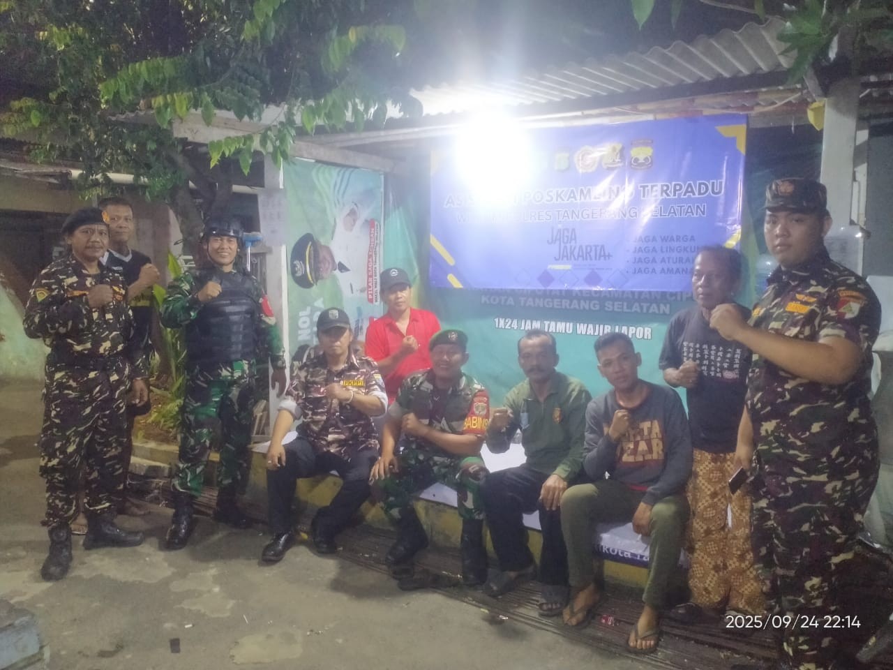 Personil Koramil 05/Ciputat Patroli Bersama Komponen Pendukung