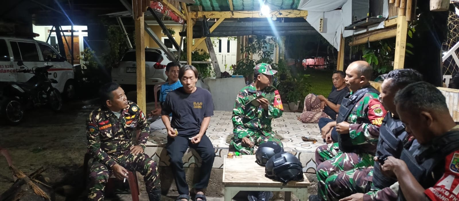 Koramil Btc Dan Cpt Pimpin Patroli Komduk, Jamin Keamanan Malam Hari