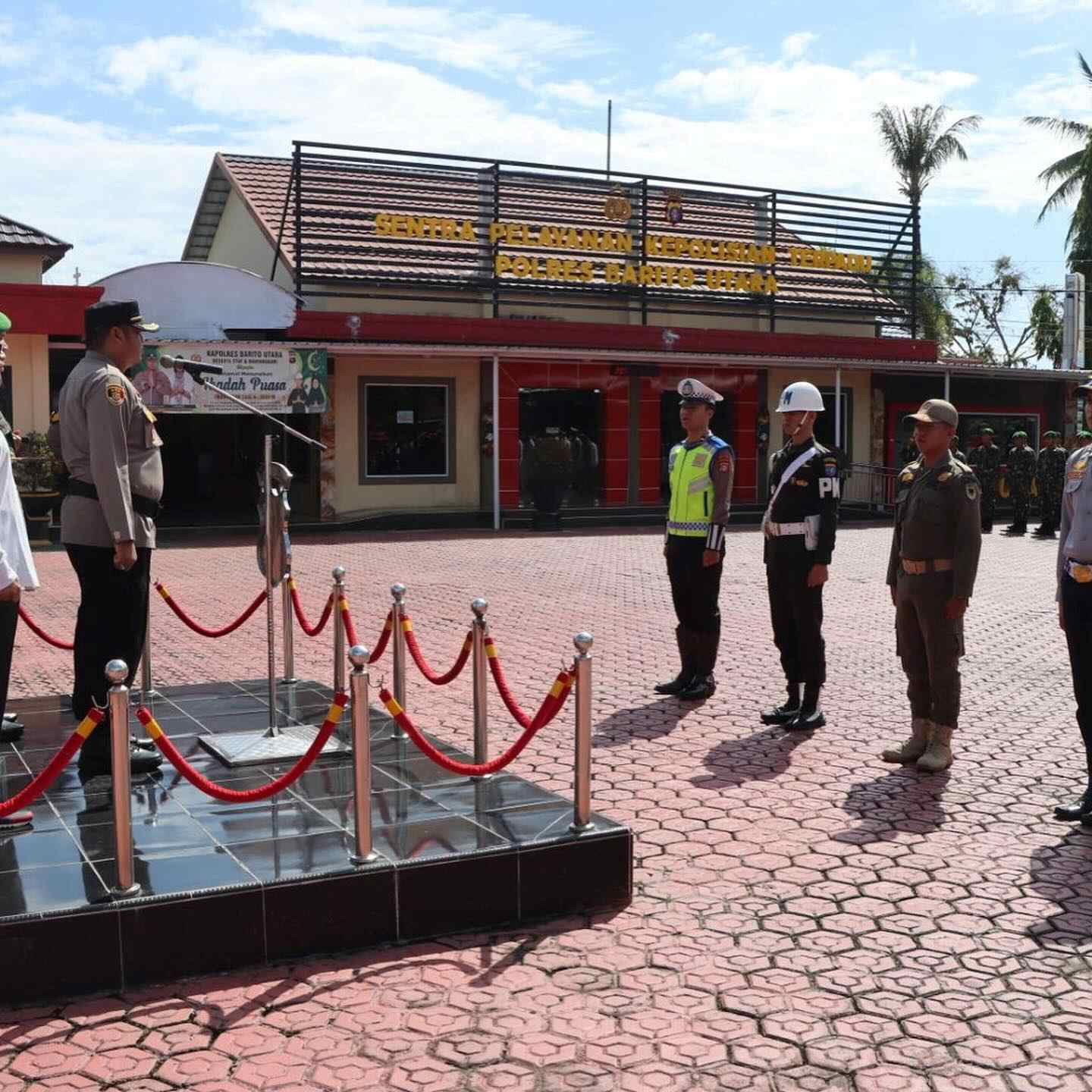 Polres Barito Utara Polda Kalimantan Tengah Lakukan Apel Gelar Pasukan Operasi Ketupat Telabang 2024