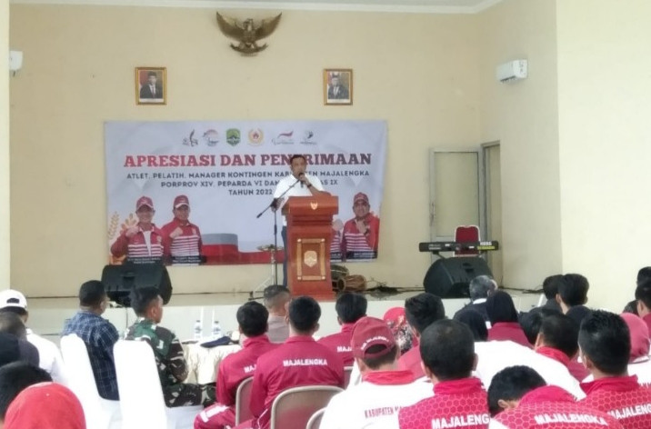Atlet dan Pelatih Peraih Medali Banjir Bonus Puluhan Juta Dari Pemkab Majalengka